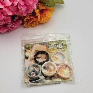 Rinfit Silicone Wedding Ring Band Set Of 5 Multicolor Unisex OS New